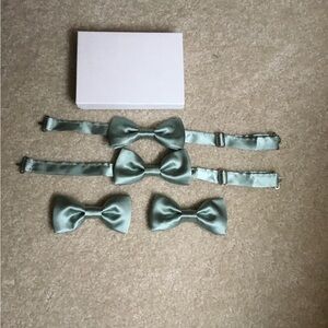 Kids' Mint Green Bow Tie Set